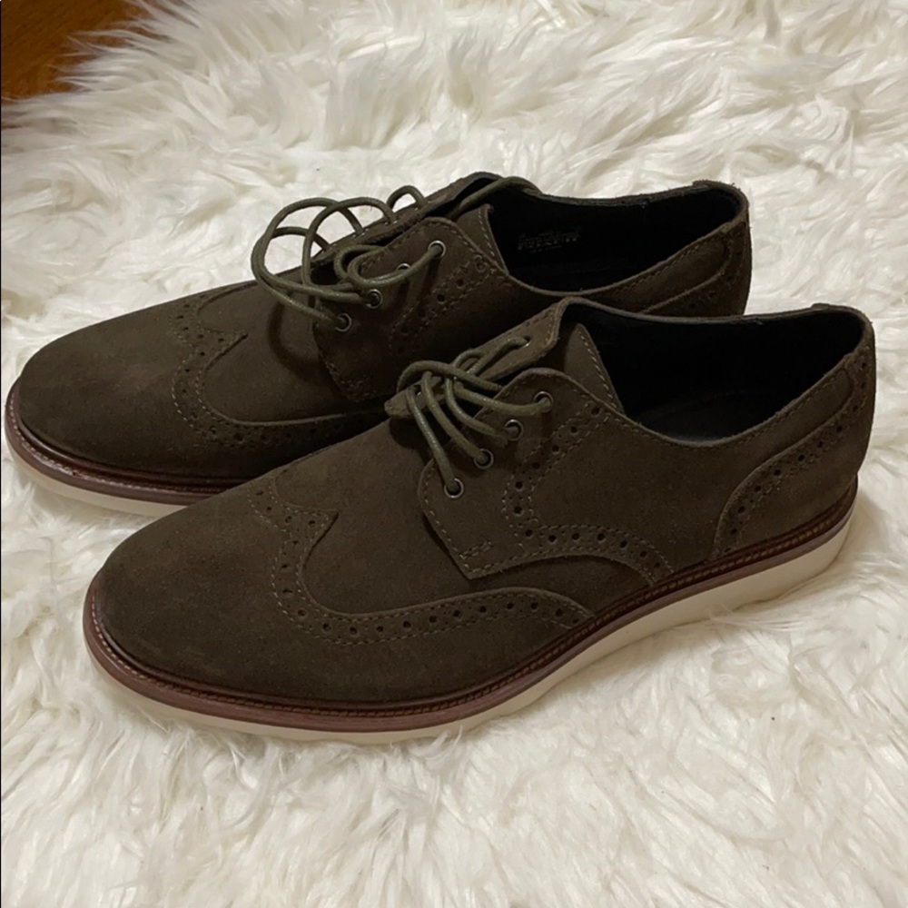 Mens Coach oxford suede shoes